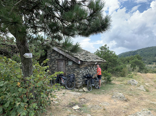 Pause am Alta Via, die Wolken werden dichter