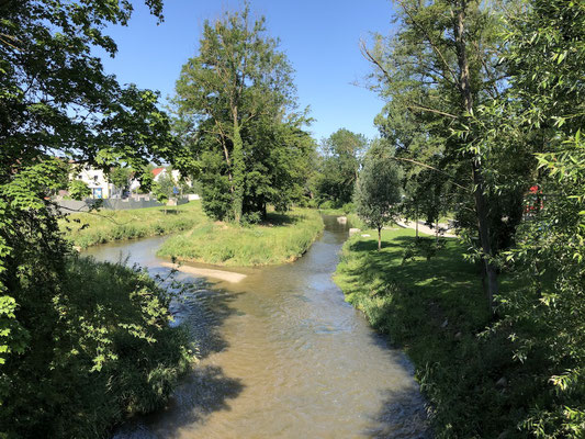 unterwegs auf dem Ammer-Amper Radweg - Pause in Allershausen