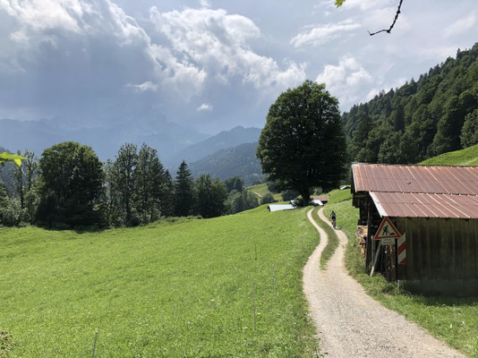 schmaler Weg ab Hintergraseck