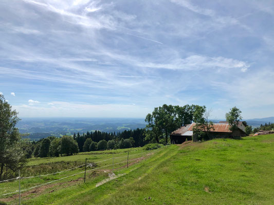 weite Sicht nach Süden Richtung Donau