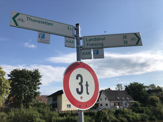 Beschilderung am Ammer Amper Radweg (AAR)