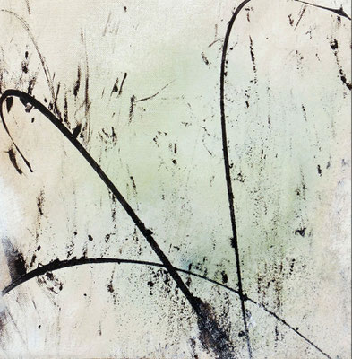 Rätselwort 2019,  Öl, Acryl, Mischtechnik auf Leinwand  26x33 cm