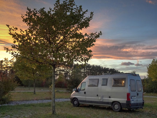 Sonnenuntergang am Campingplatz in Lutzmannsburg