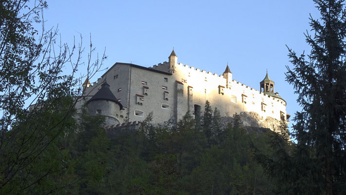 Festung Hohenwerfen im Abendlicht