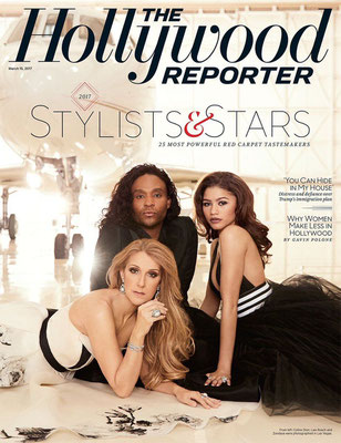  Celine Dion , Law Roach et Zendaya - Couverture The Hollywood Reporter Magazine [USA] (15 Mars 2017)