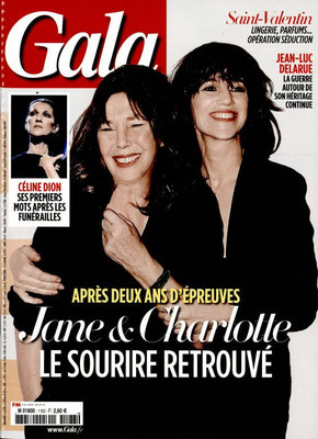 Jane et Charlotte, Celine Dion - Couverture Gala Magazine [France] (10 Février 2016)