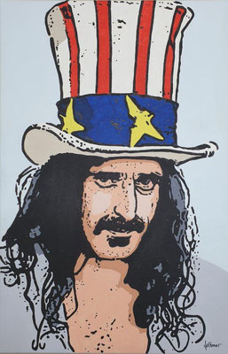 "Frank Zappa", Acryl auf Lw., 80x50