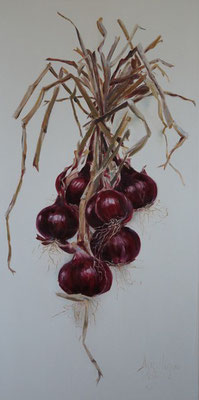 Bosje uien!/Bunch of oniuns! | oil on linen | 50x100cm
