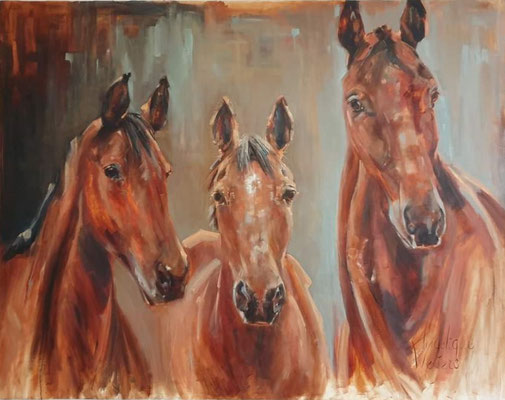 De drie | portret commission | 140x110cm