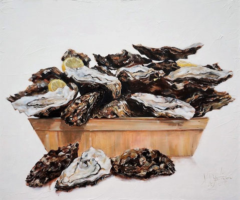 Oesters/Oysers| oil on linen | 120x100cm *beschikbaar