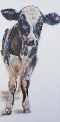 Zwartbonte Koe Allerliefste/Sweetest| oil on linen | 50x100cm *beschikbaar