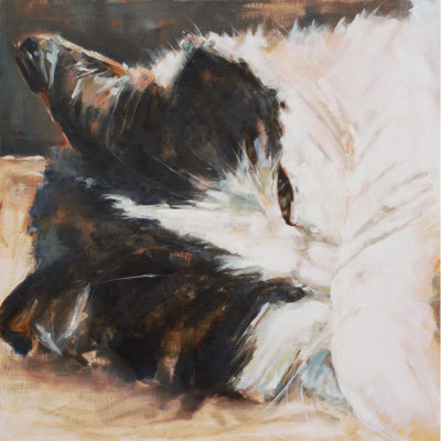 Snoezepoes 'Snowy'| portret commission | 80x80cm