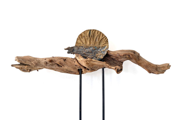 Nagori - Werden und Vergehen, Bronze/Holz 2023
