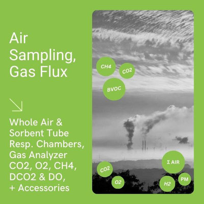 Air Sampling & Gas Flux CO2 O2 Methane H2 DO Analyzers