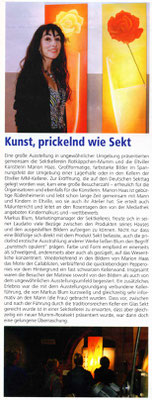 Kunst, prickelnd wie Sekt, Eltviller Zeitung, 2007