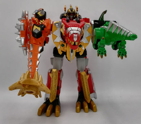 Thundersaurus Megazord Ankylo Drill/Parasaur Final Cut / AbarenOh Veilus Rokkiru