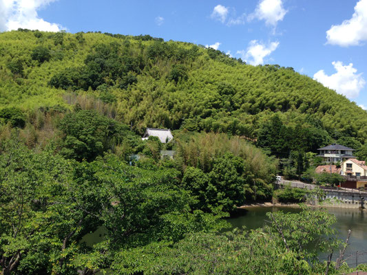 西山公園体育館から長法寺遠景