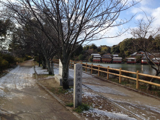 左側（府道沿い）が旧丹波街道です。