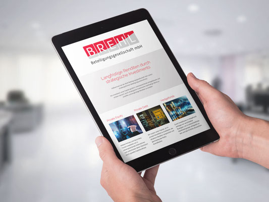 INCOM Kommunikation & Design | Onepager für die Brehl Beteiliung GmbH in Ingelheim