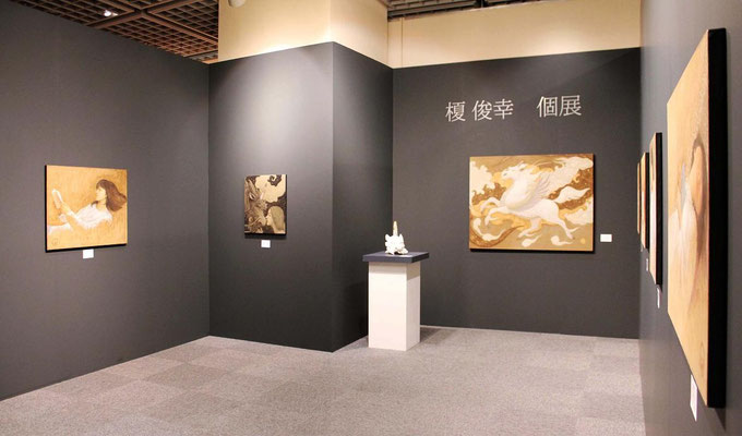 2013年10月17日 「榎俊幸個展」第19回「東美特別展」  東京美術倶楽部で開催される三年に一度のお祭り。 個展形式て出店した彩鳳堂画廊の展示ブース。