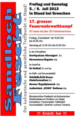 Flyer Sandlochfescht 2013