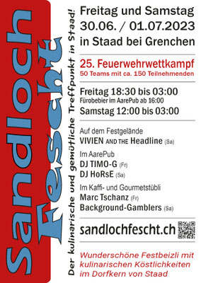 Flyer Sandlochfescht 2023