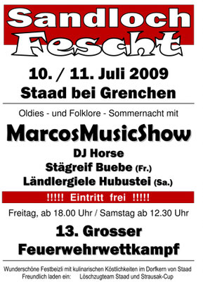 Flyer Sandlochfescht 2009