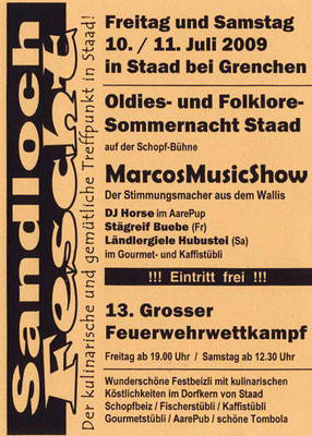 Flyer Sandlochfescht 2009