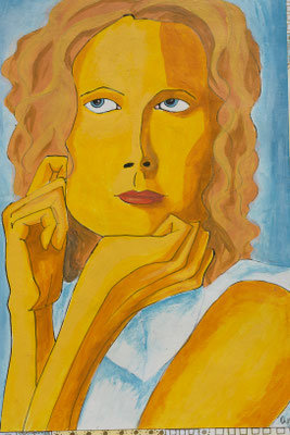 Serie: Frauengesichter, Acryl. 2011 (copyright: oya-kunst, Nadide Ruthammer)