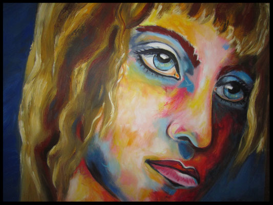 Frau mit blondem Haar (70x90cm) Nr. 693