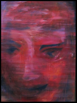 Frauenkopf rot (105x145cm) Nr. 396