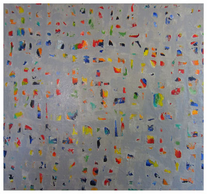 Unregelmäßige Farbausschnitte mit grau (110x110cm) Nr. 559