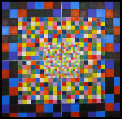 289 Quadrate 4-teilig (140x140cm) Nr. 154