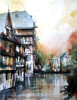 112 Strasbourg 01 - Aquarelle 40 x 50