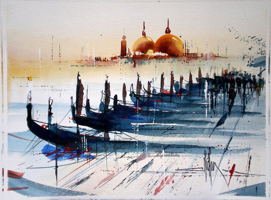 221 Exercice sur Venise 03. Aquarelle 30 x 45.5. 2011