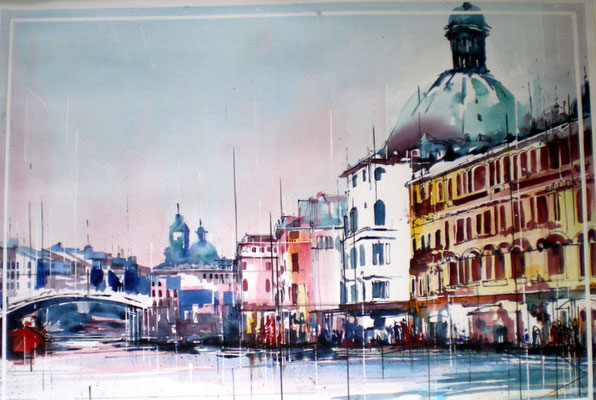 238 Venise: Le grand canal. Aquarelle 50 x 70. 2011