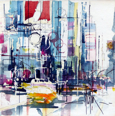 446 NYC 61 Aquarelle 30 x 30
