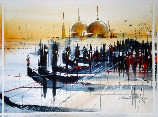 223 Exercice sur Venise 05. Aquarelle 30 x 45.5. 2011