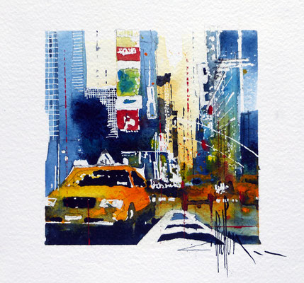 442 NYC 60 Aquarelle 20 x 20
