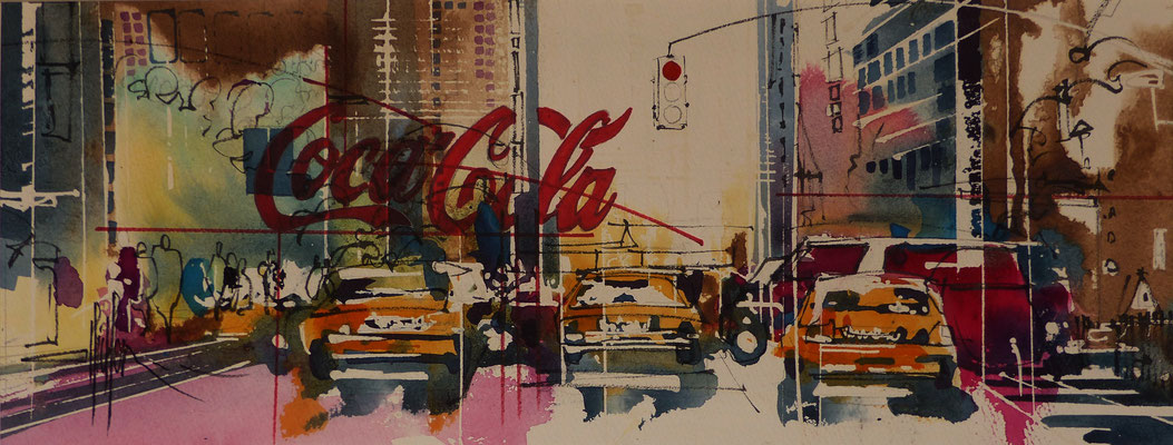 367 NYC 58 Aquarelle 31 x 58.5. 2016
