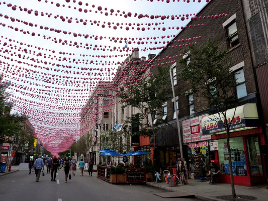 Die Rue St Catherine im Village in Montreal