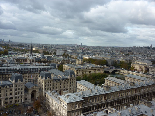 Der Großteil der Ile de la Cité ist streng angeordnet und von öffentlichen Gebäuden dominiert