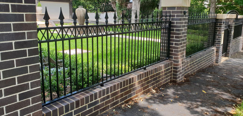 professional electrostatic spray painting of fences for a home near Parramatta in Sydney by Alpha Coatings