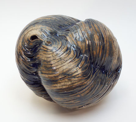 Blaue Versteinerung 30,5x31,5cm