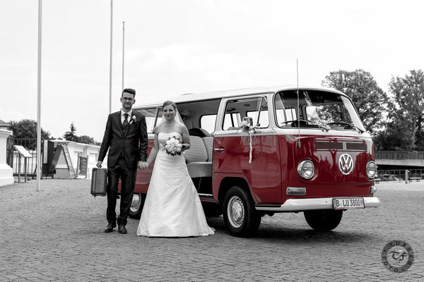 Shooting Brautpaar mit Brautauto in Oranienburg