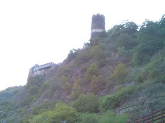 小高い山の上に立つ古城。