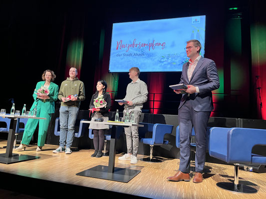 Auftritt beim Neujahrsempfang in der Stadthalle Ahaus zum Thema Zuversicht