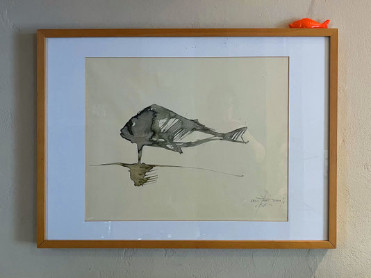 Der Atelier Fisch von Georg Ystein mit Fischli von Angelika Soluk