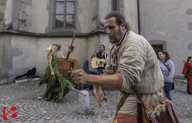 Mittelalterfest Zug 2019, Andreas Kingl (Die Fadenwerkstatt) & Meril