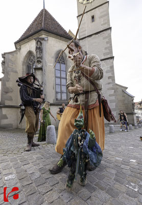 Mittelalterfest Zug 2019, Andreas Kingl (Die Fadenwerkstatt) & Meril